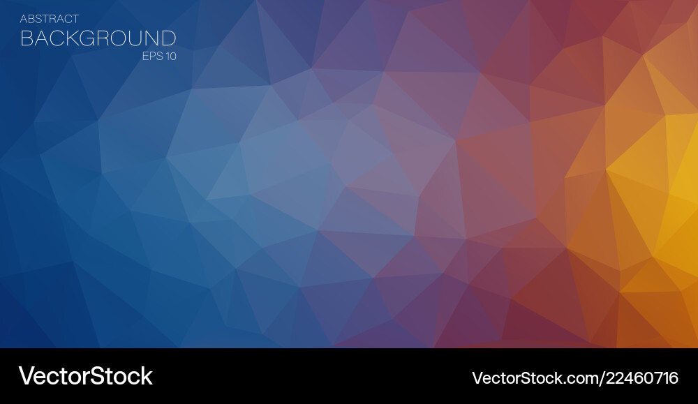 Flat horizontal triangle background vector image