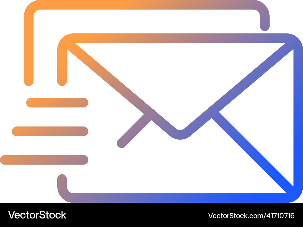 Mail gradient linear icon Mail gradient linear icon vector image