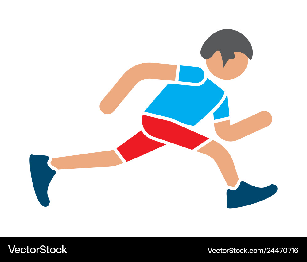 Man Running Icon - Runner vector image