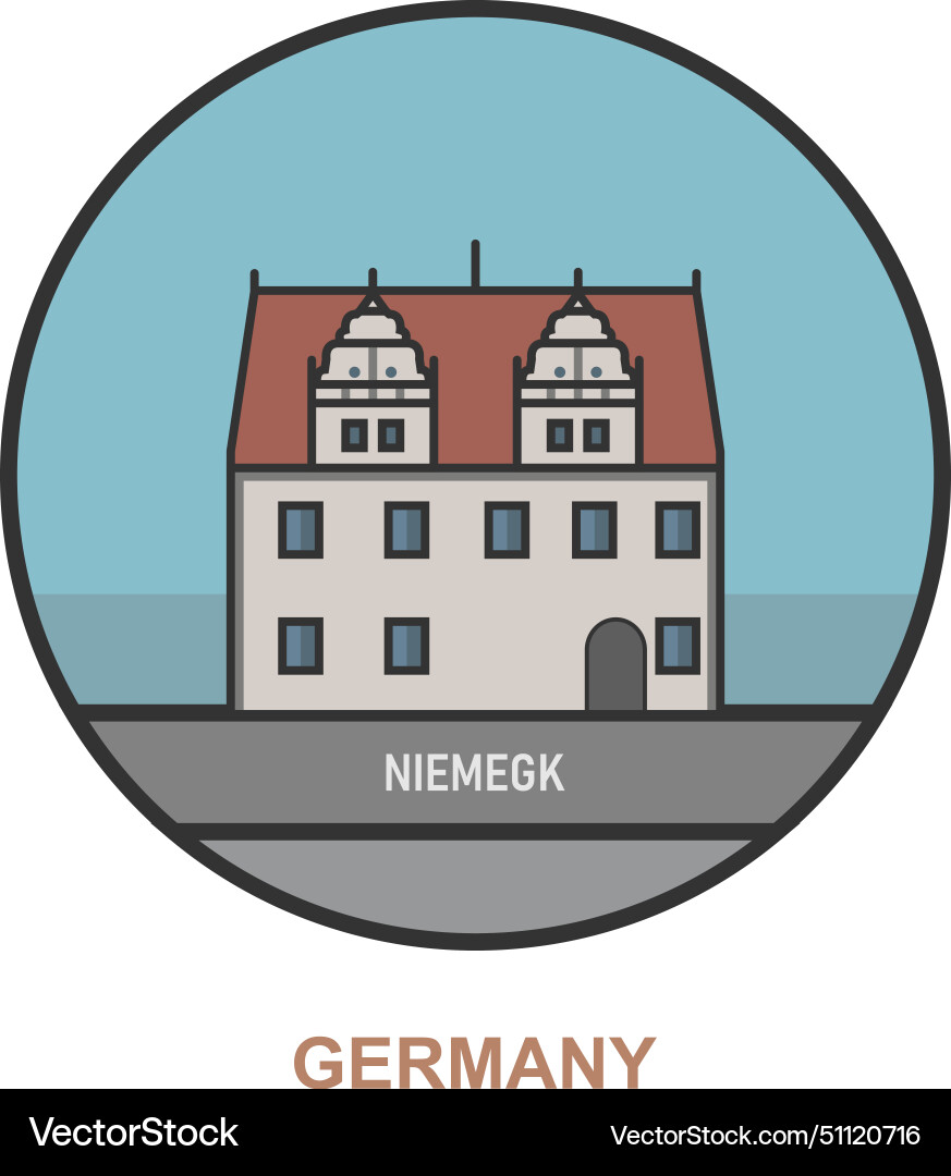 Niemegk Städte und Städte in Deutschland Vektorbild