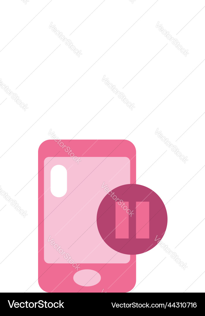 Phone pause button on a white background Vector Image