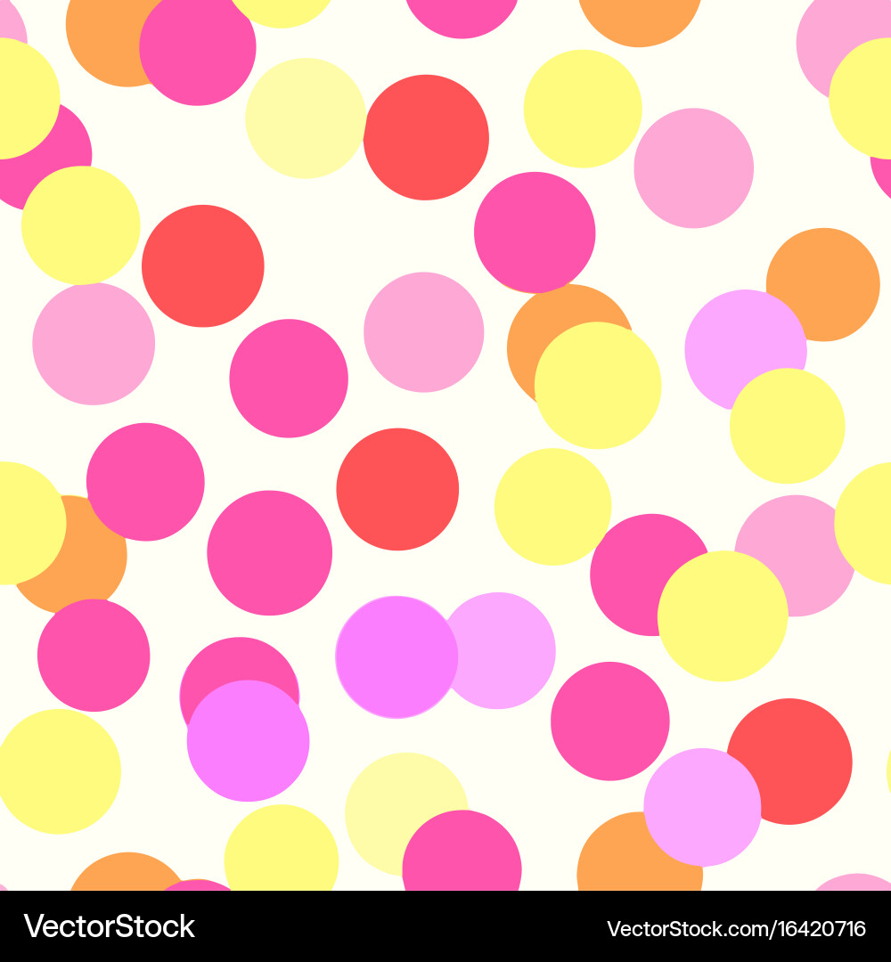 Polka dots seamless patterntextile ink brush vector image