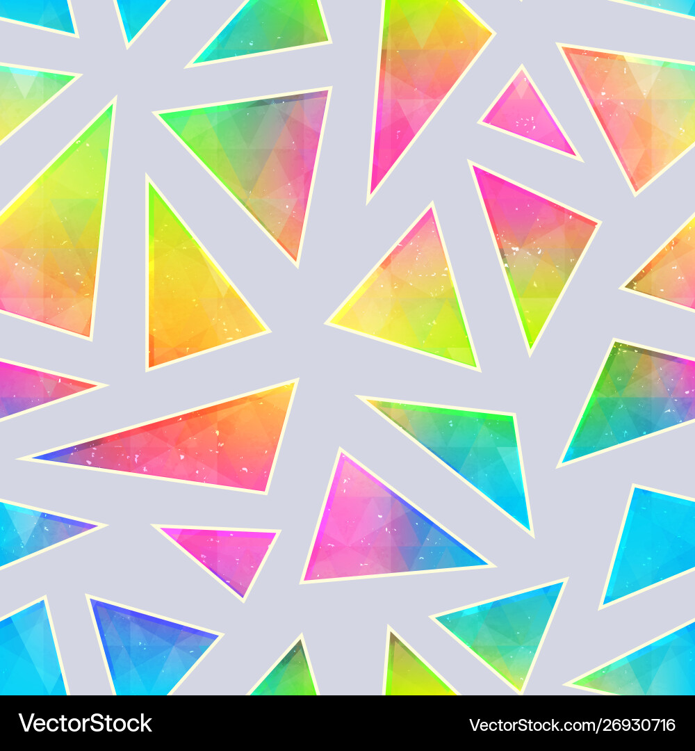 Rainbow Triangle Pattern vector image