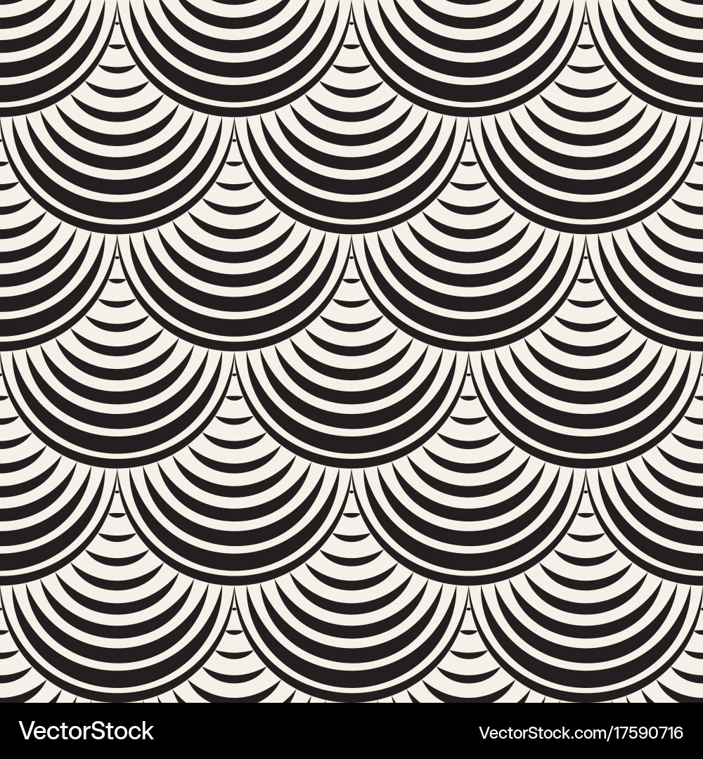 Rounded Line Pattern - Abstract Vector Image