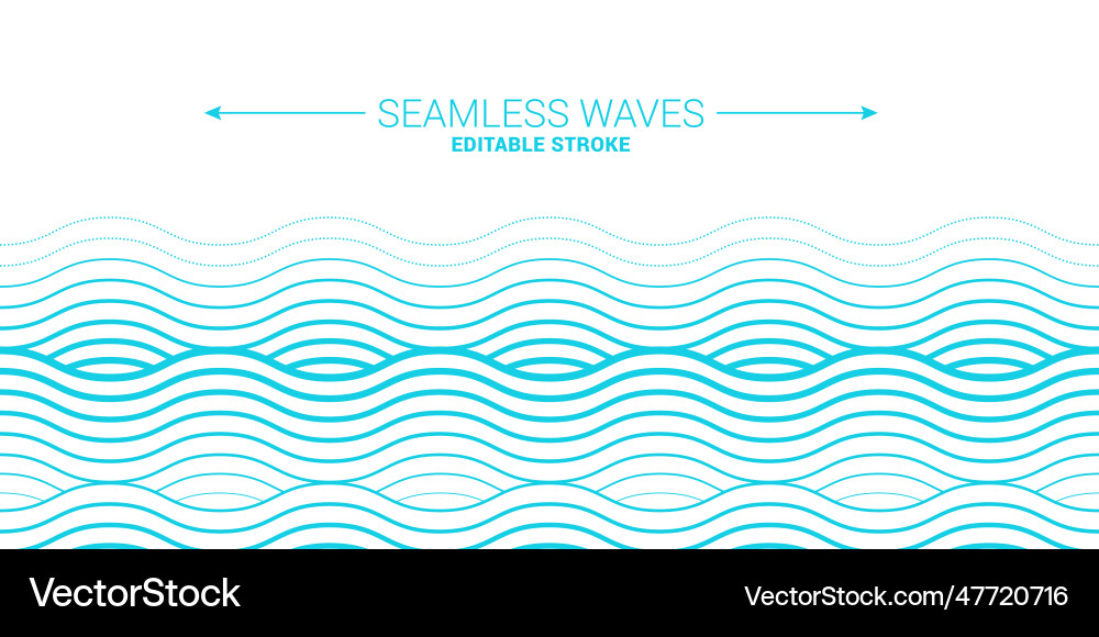 Seamless pattern with stylized waves on a light Seamless pattern with stylized waves on a light vector image