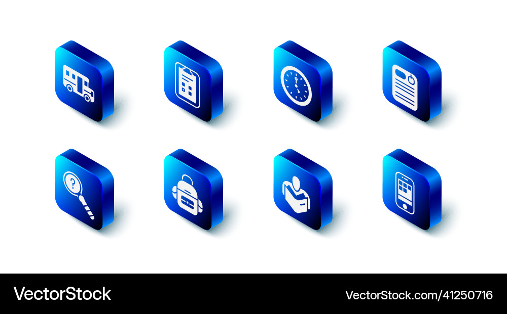Set exam sheet with check mark clock dossier Set exam sheet with check mark clock dossier vector image