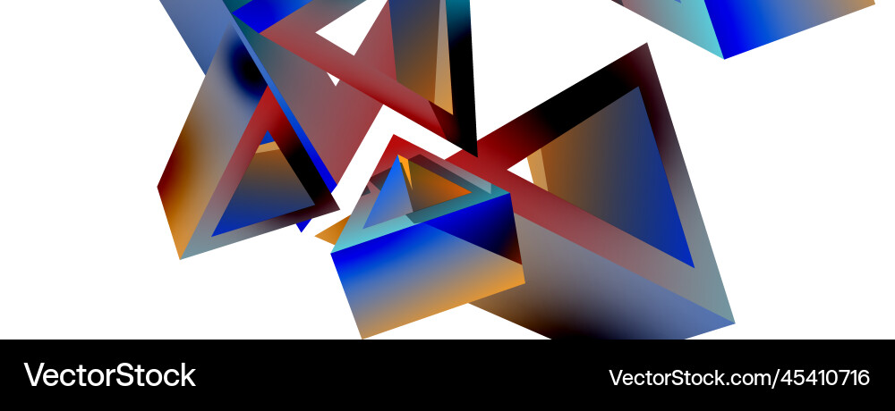 Triangle abstract background 3d basic Triangle abstract background 3d basic Vector Image