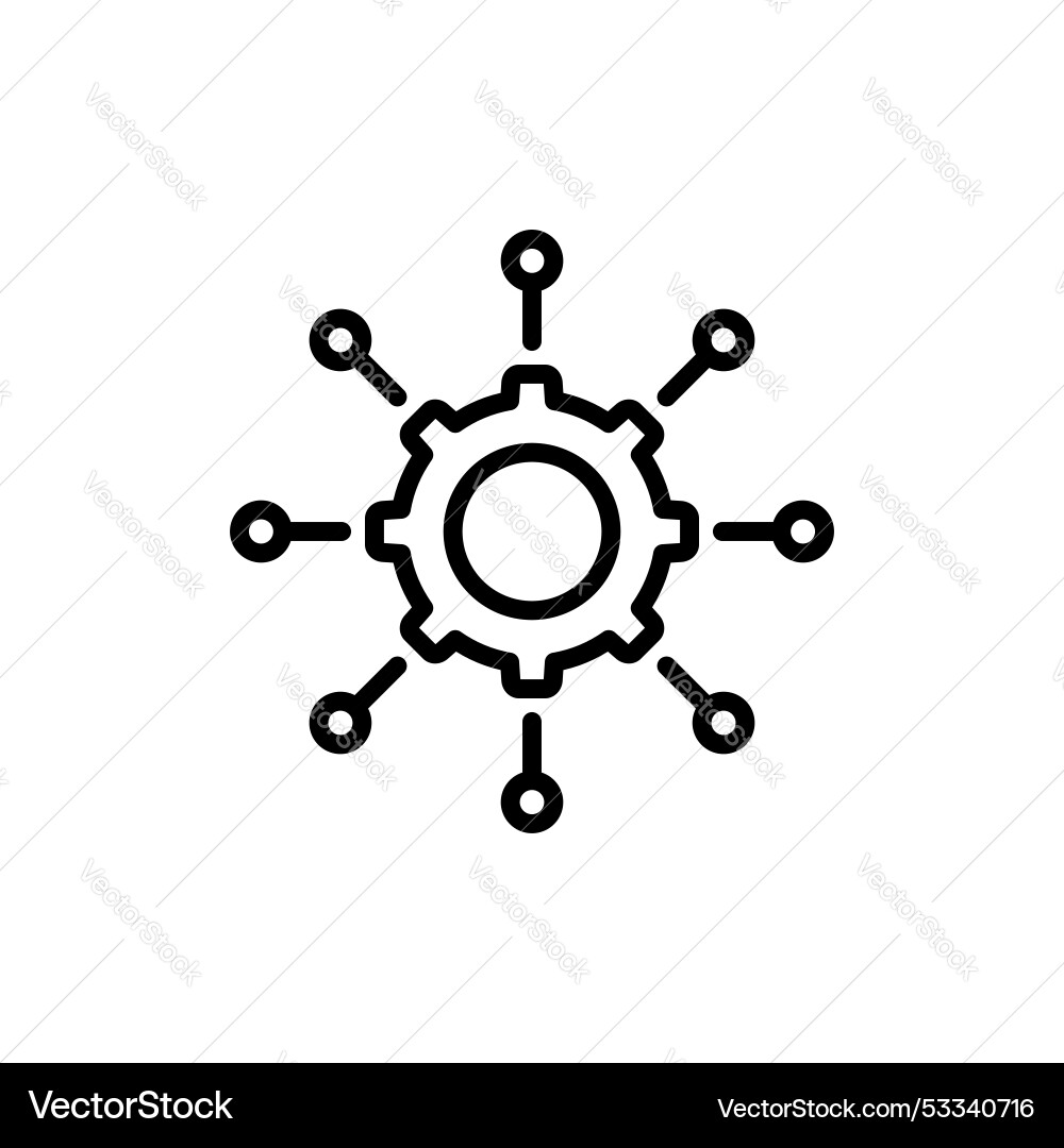 Useful functions icon set cogwheel vector image