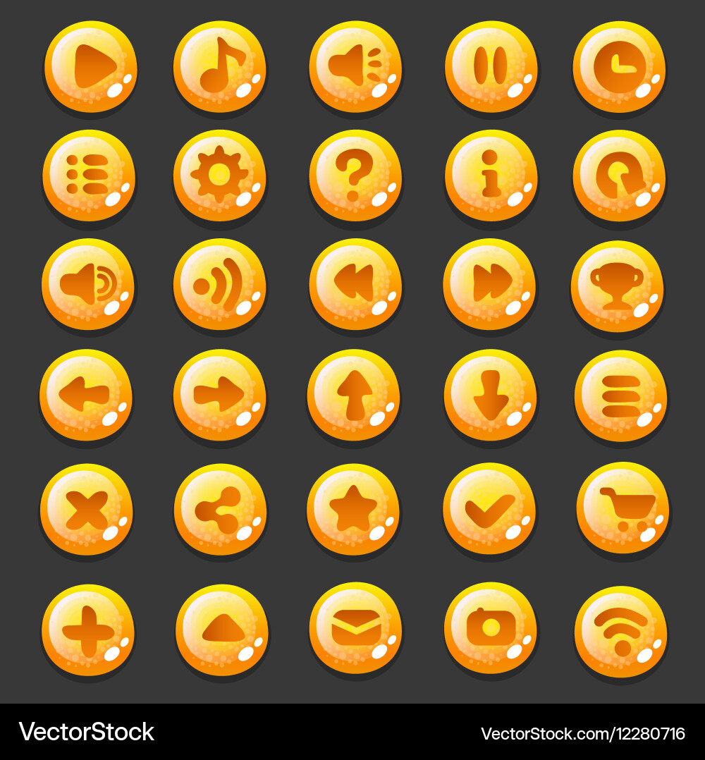 Web set of buttons vector image