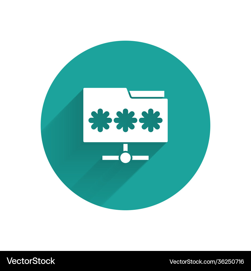 White folder with password notification icon White folder with password notification icon vector image
