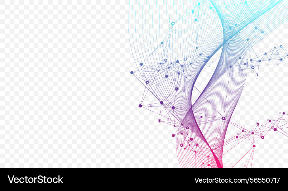 Abstract tech network connection dots digital Abstract tech network connection dots digital vector image