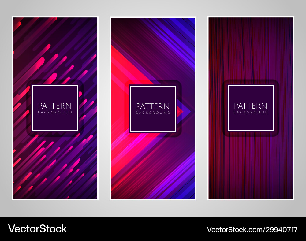 Abstract various colorful header set collection vector image
