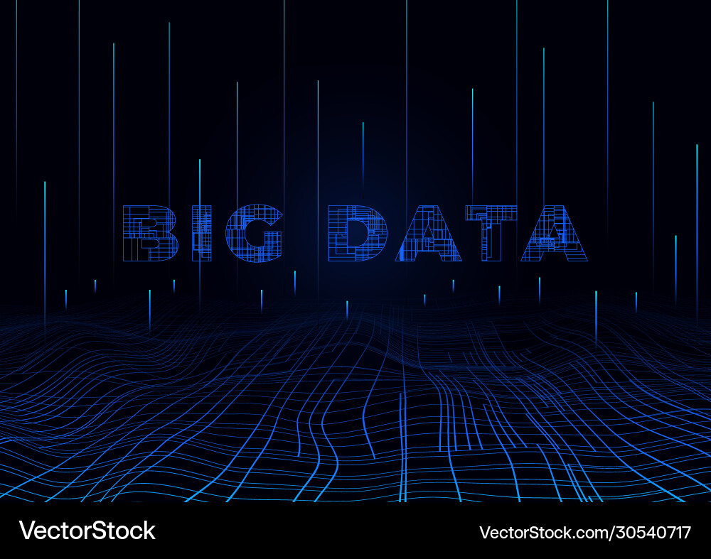 Big Data Network Background vector image
