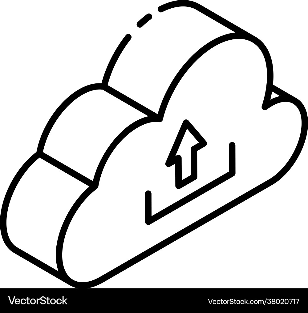 Cloud upload vector image