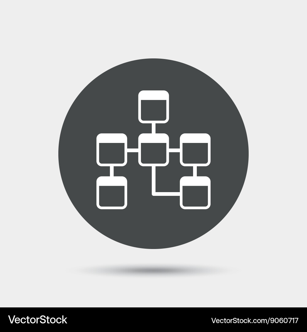 Database sign icon relational schema vector image
