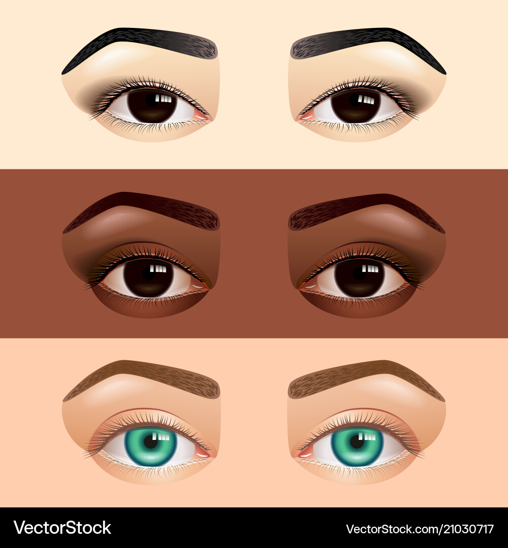 Diverse Women's Eyes Vector Image
