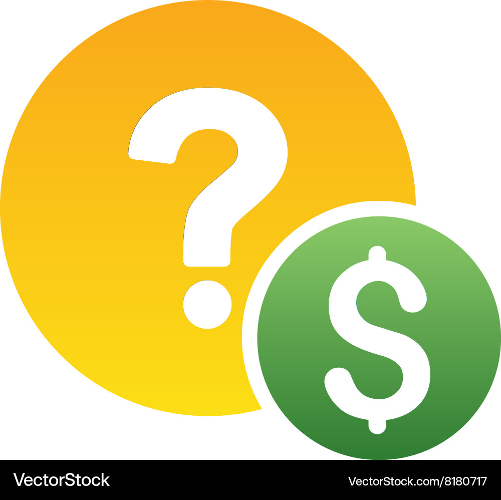 Dollar balance query gradient icon Vector Image