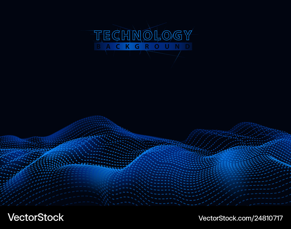 Dynamic Tech Particle Background Vector Image