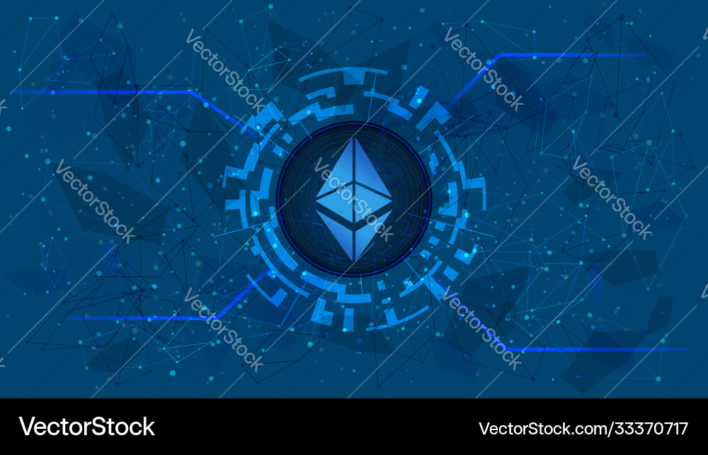 Ethereum eth Token Symbol Münze Symbol im Kreis Ethereum eth Token Symbol Münze Symbol im Kreis vektorbild