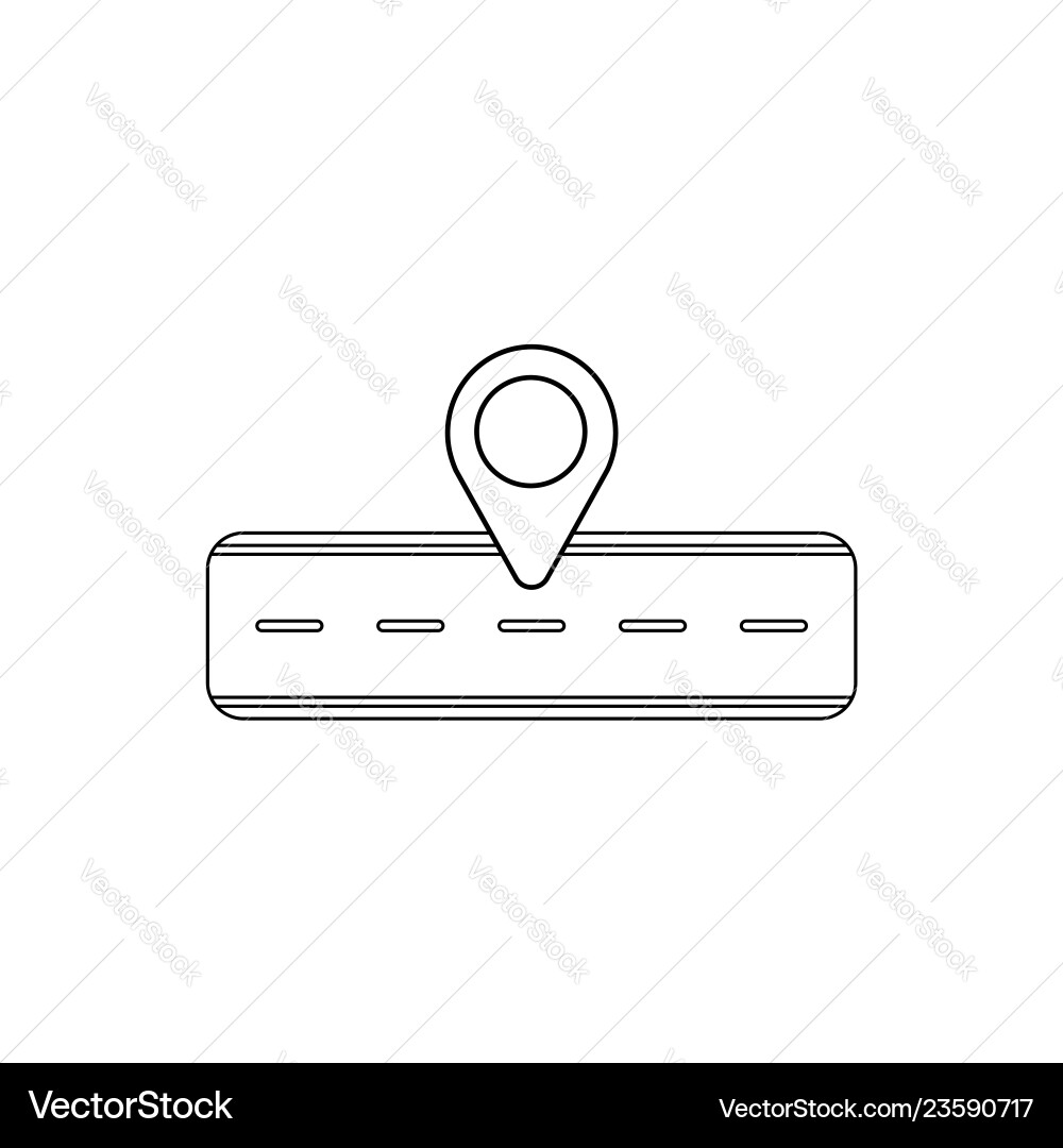 Flat design style concept of road and pointer Flat design style concept of road and pointer vector image