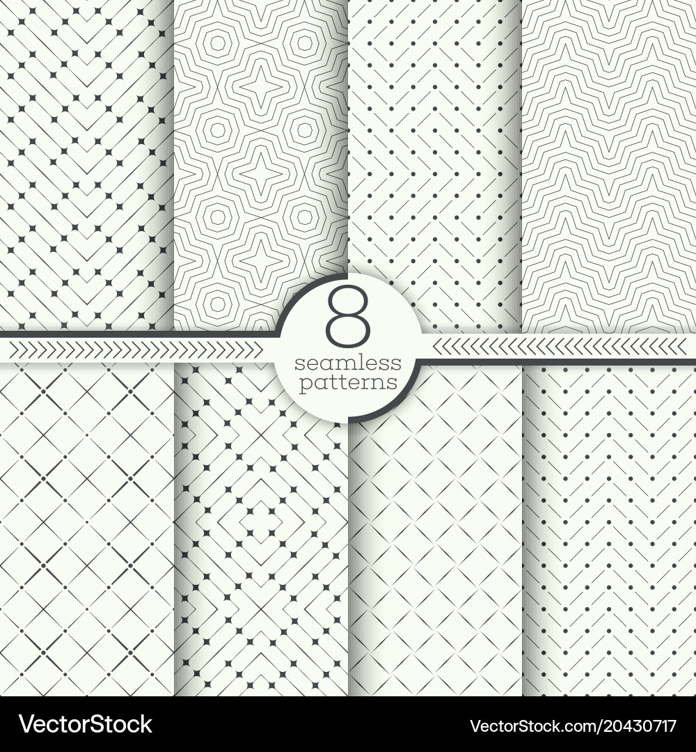 Geometric Pattern Set Vector Image