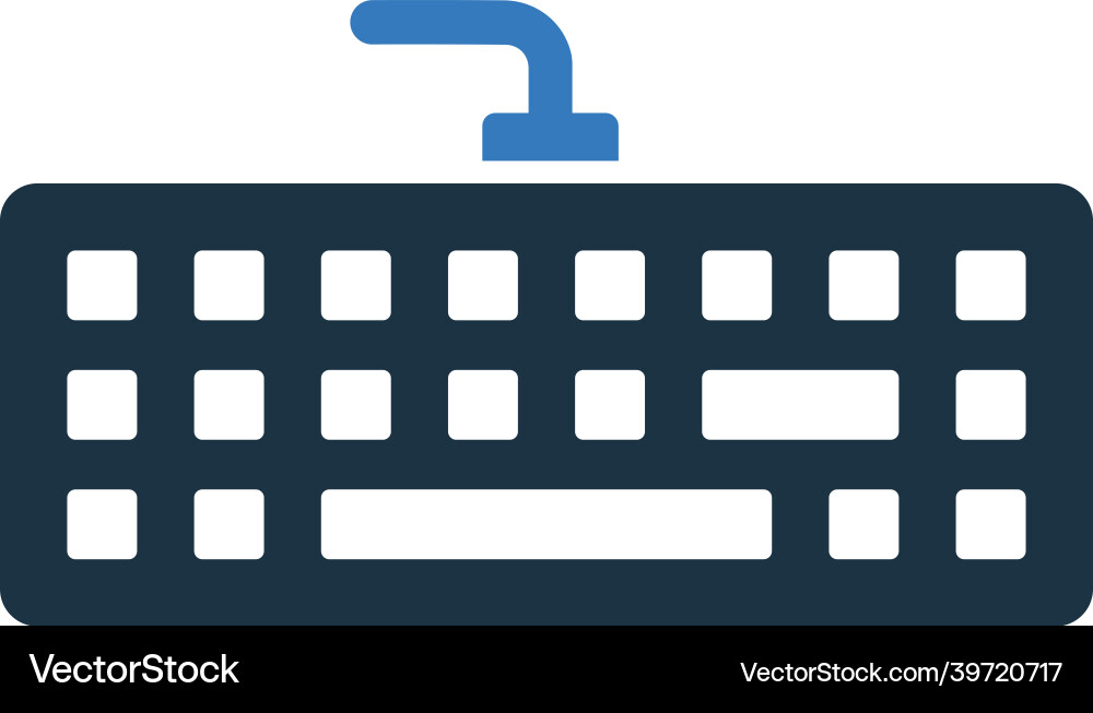 Keyboard type icon simple editable Vector Image