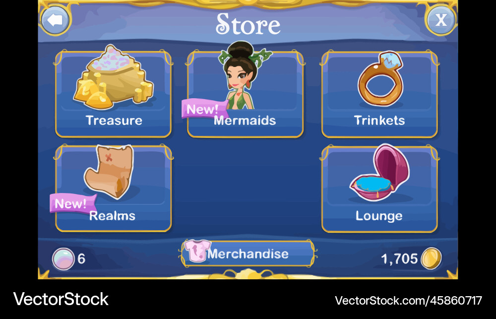 Komplettes Set von Level-Taste Spiel ui Pop-up-Symbol vektorbild