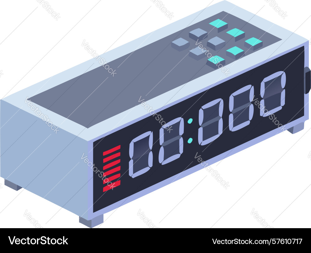 Modern digital timepiece display 00000 design Vector Image