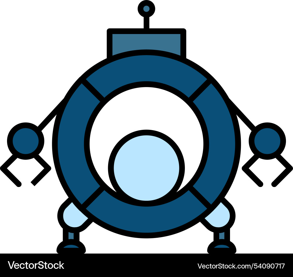 Robotics line filled icon design Vector Image
