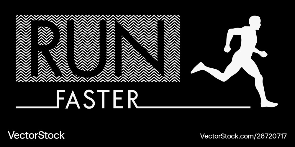 Running Slogan Print - Marathon Tee Vector Image
