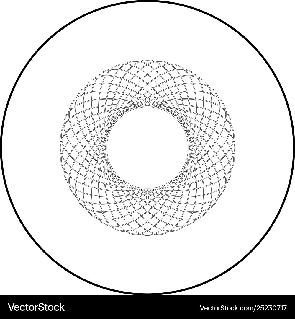 Spirograph abstract element circle shape Vector Image