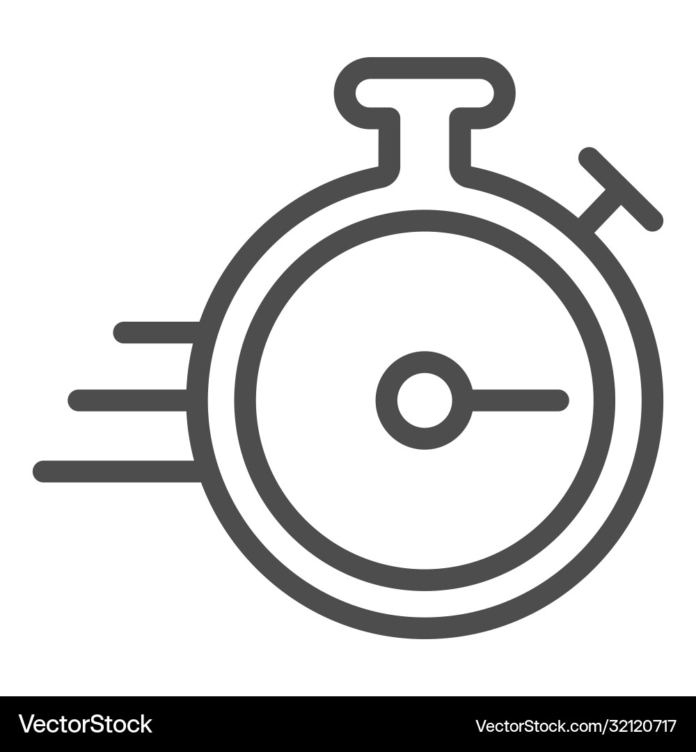 Stopwatch line icon fast delivery concept timer Stopwatch line icon fast delivery concept timer vector image