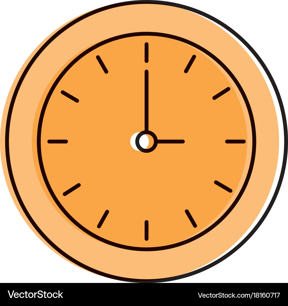 Time clock isolated icon vector image