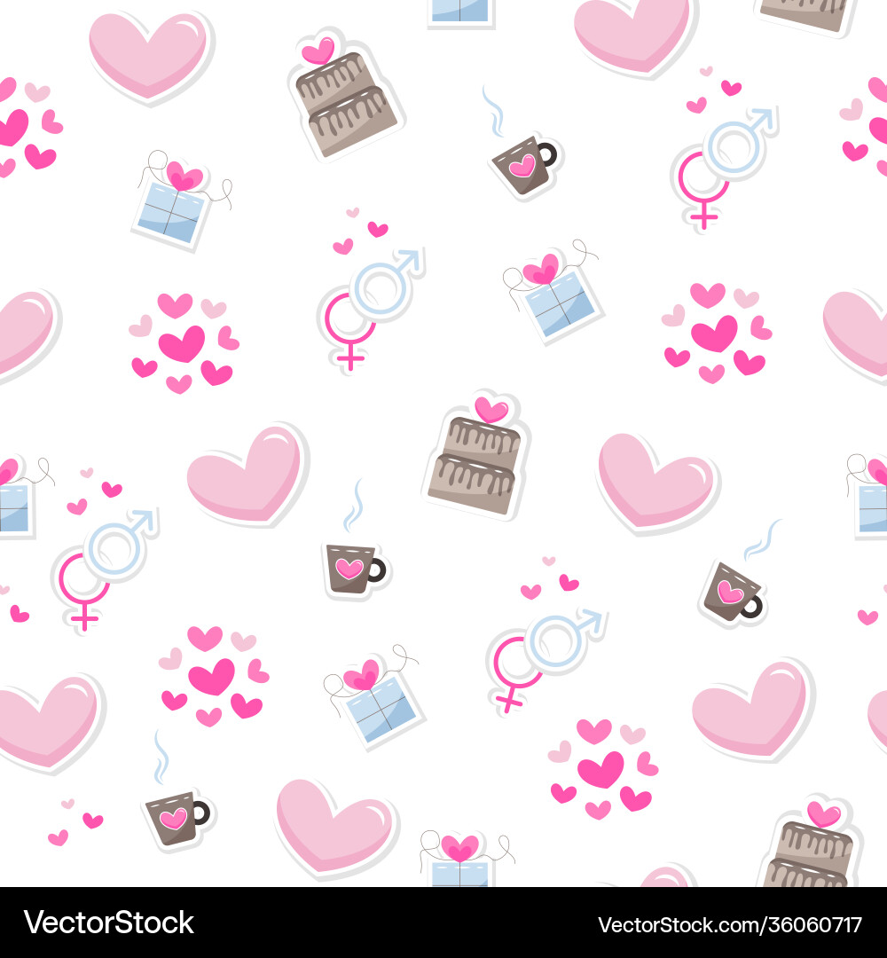 Valentine s day abstract background pattern Vector Image
