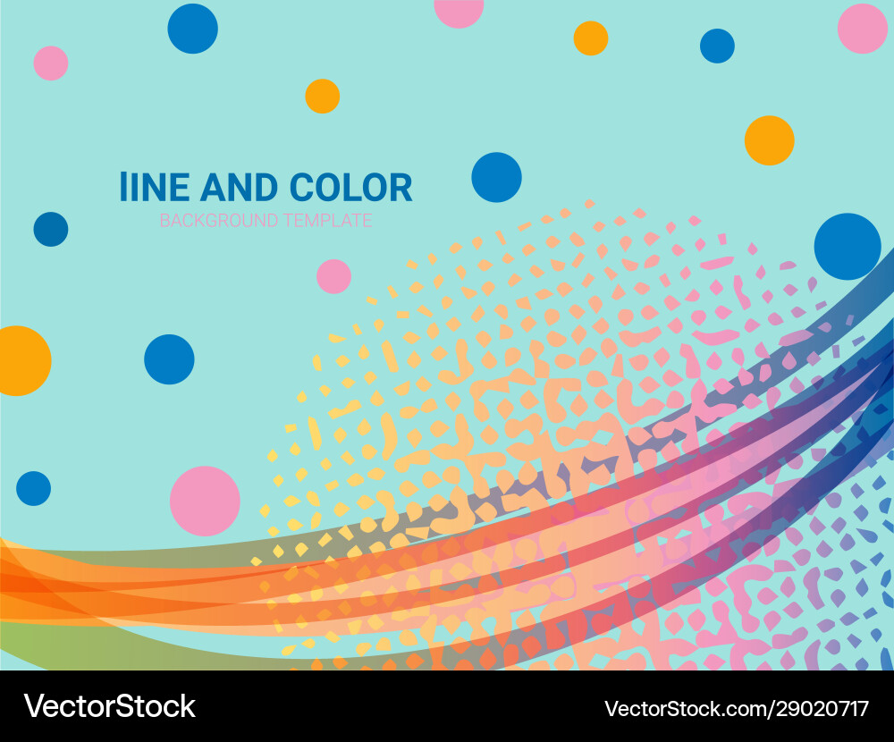 Wavy lines and dots background abstract design Wavy lines and dots background abstract design vector image