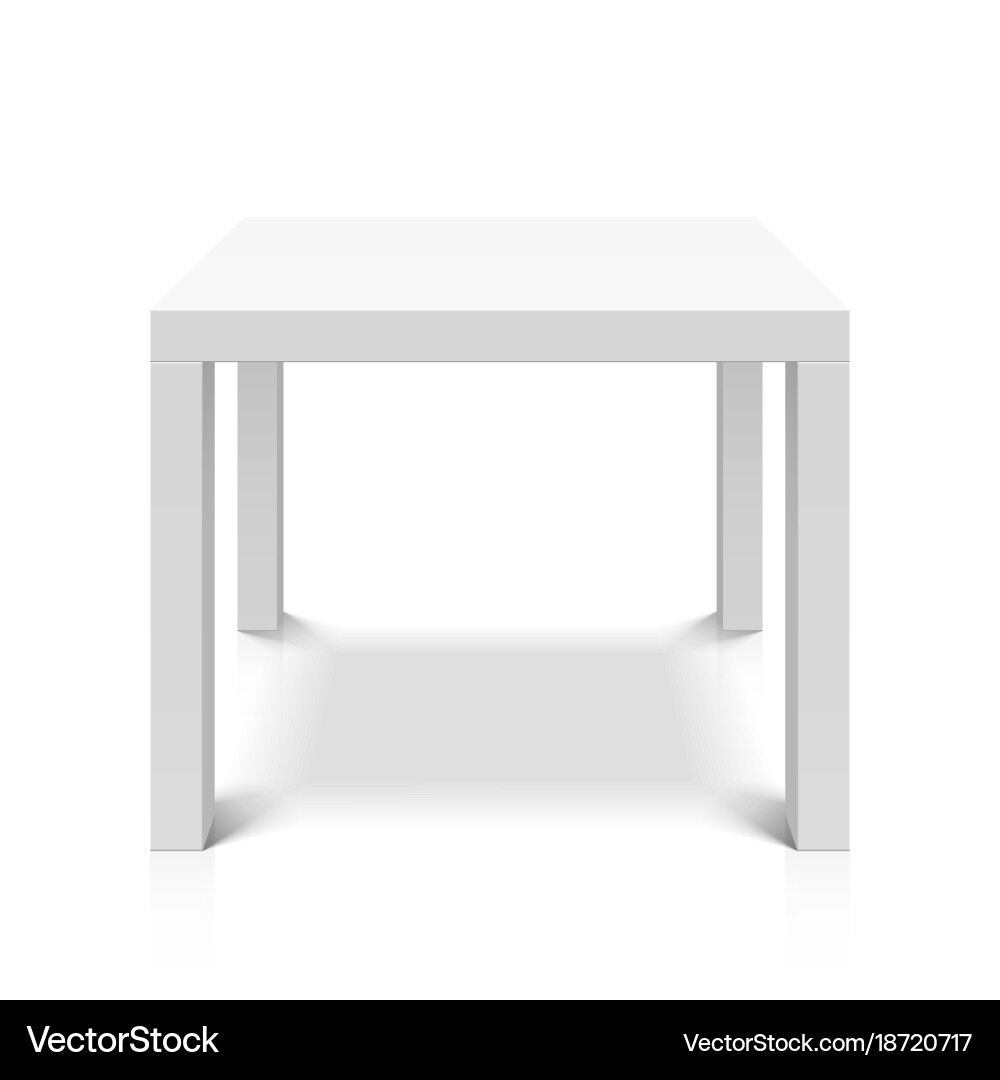 White empty square table vector image