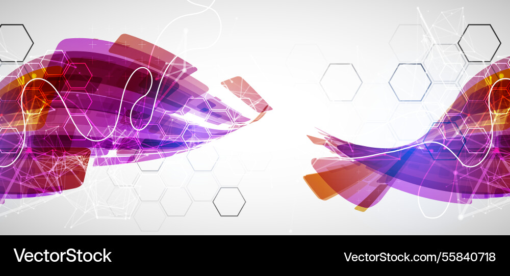Abstract wave of rectangles with plexus elements Abstract wave of rectangles with plexus elements Vector Image