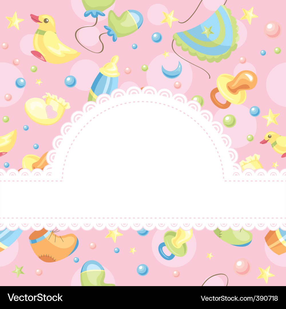 Baby Shower Background Vector Image