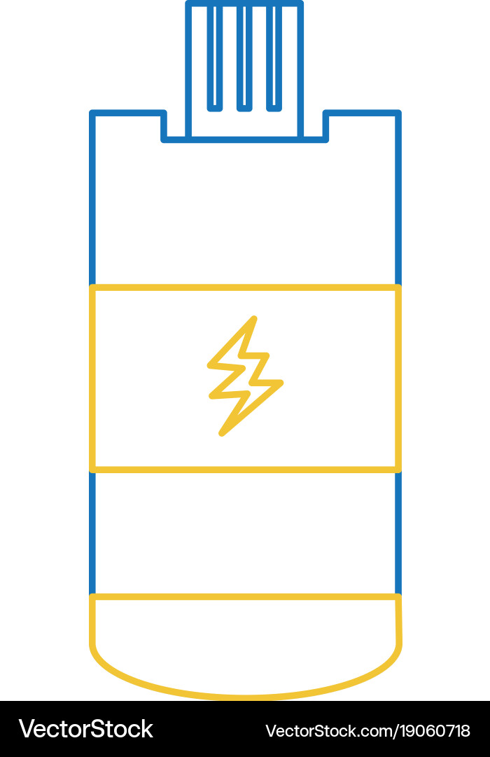 Color line usb memory technology to save Vector Image