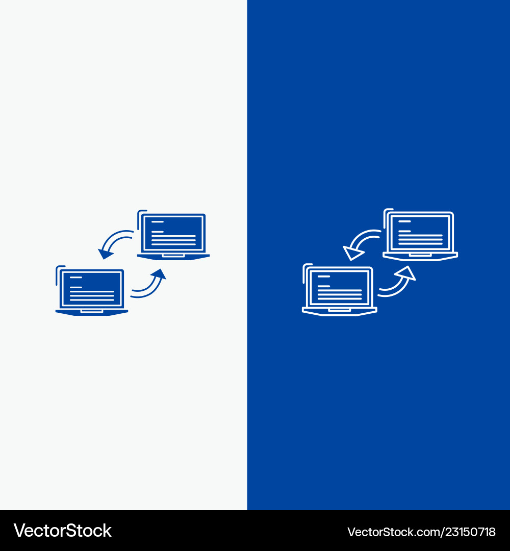 Computer connection link network sync line Computer connection link network sync line vector image