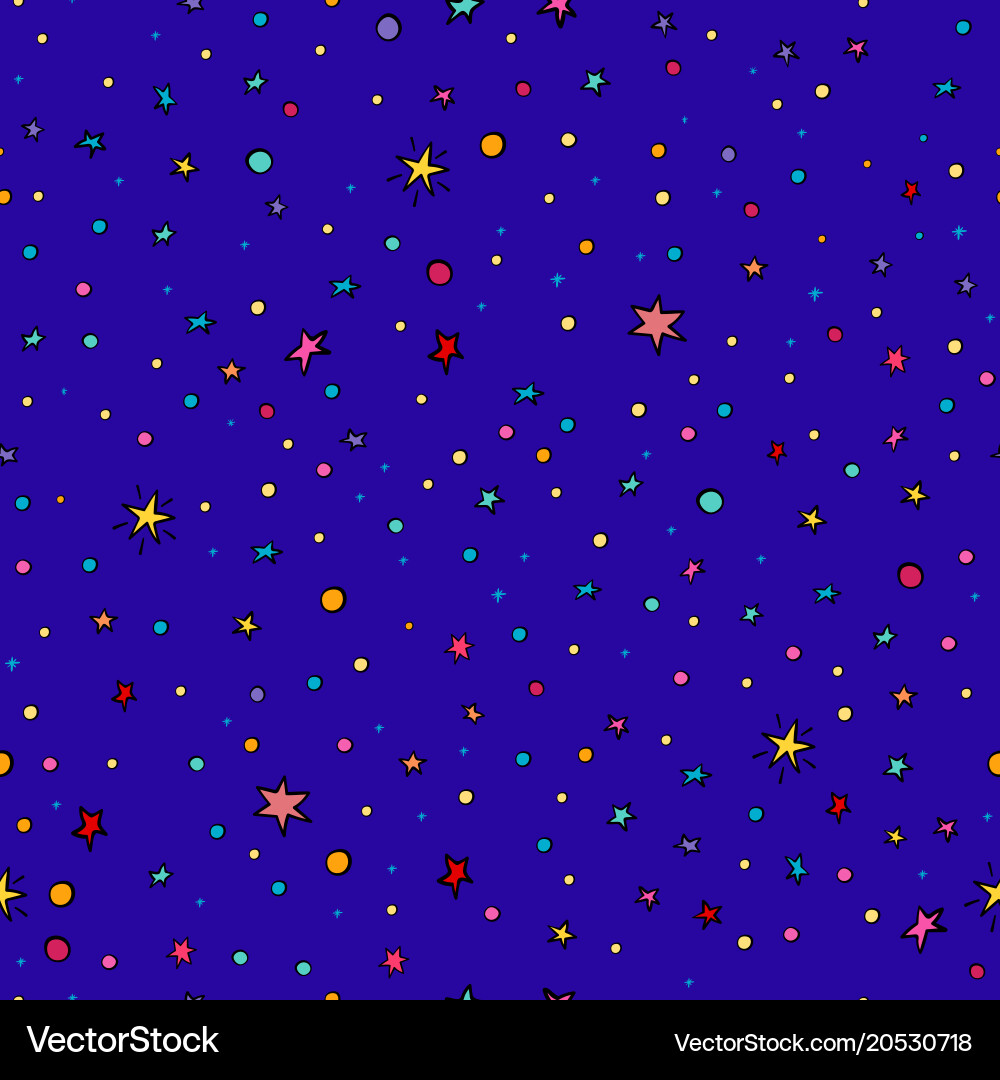 Cosmos space astronomy simple seamless pattern Vector Image