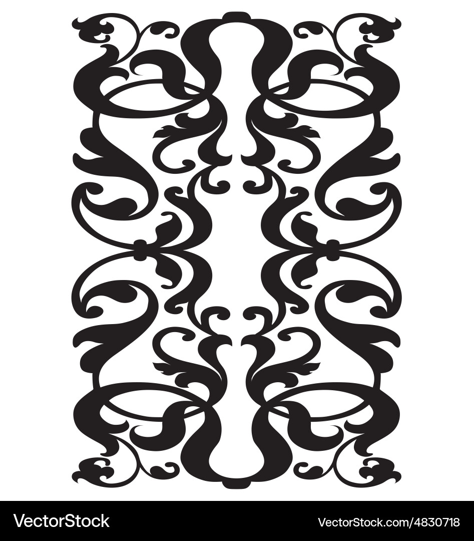 Damask block pattern vector image