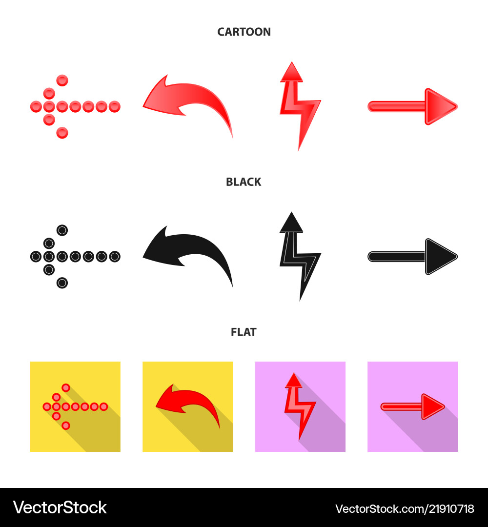 Design of element and arrow sign set Design of element and arrow sign set vector image