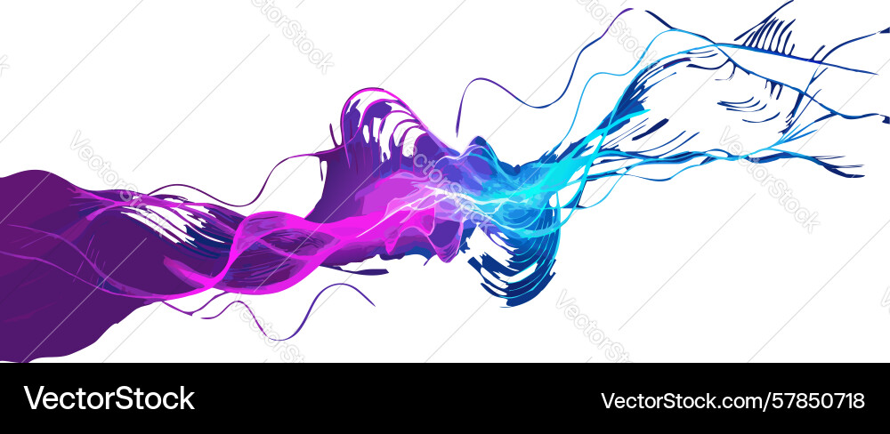 Dynamic abstract fluid color splash art design Vector Image