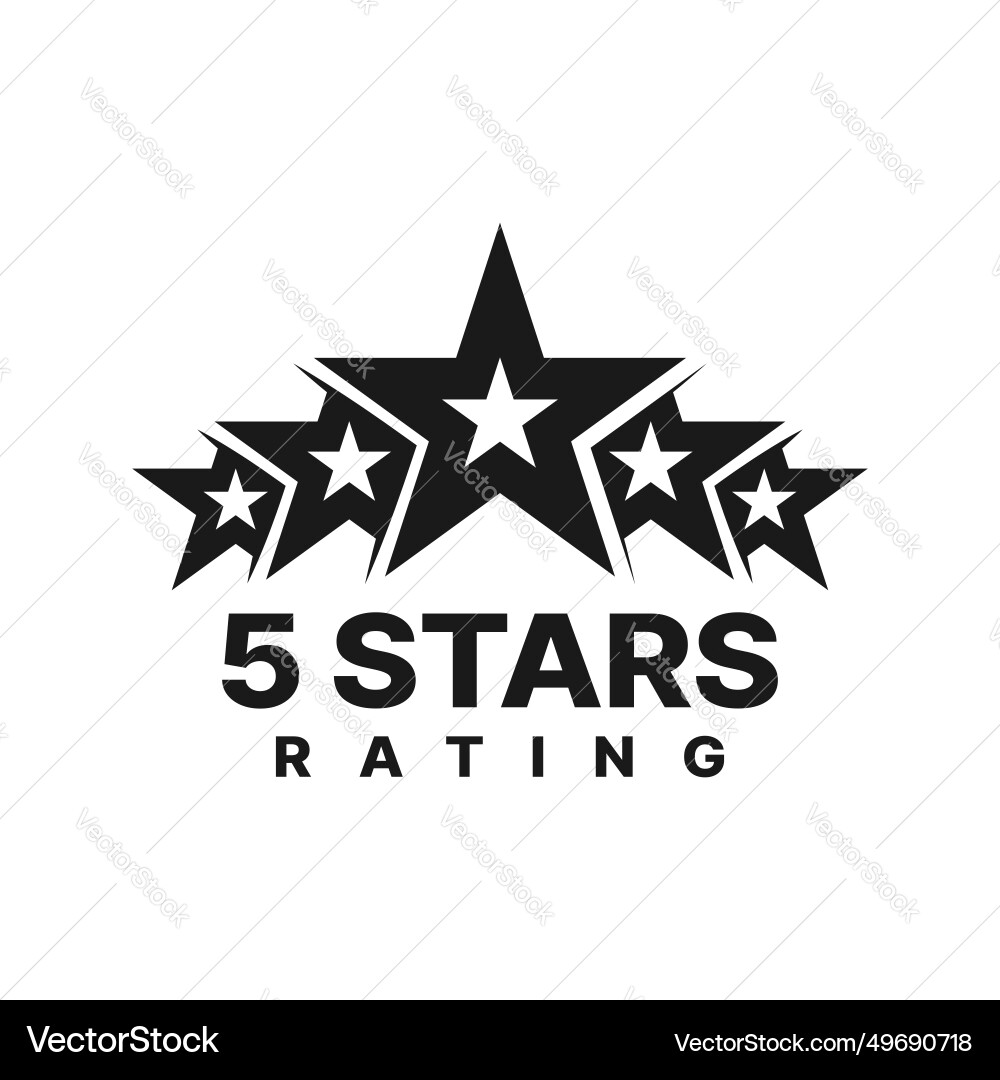 Fünf Sterne Rating beste Auszeichnung Icon oder Badge Fünf Sterne Rating beste Auszeichnung Icon oder Badge vektorbild