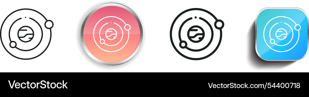 Galaxy icon thin linear regular and button style Galaxy icon thin linear regular and button style vector image