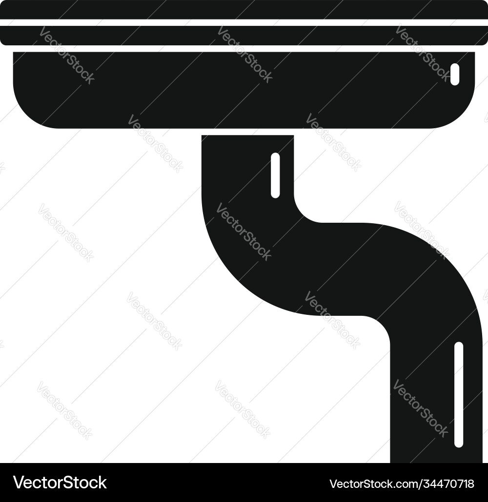 Maintenance gutter icon simple style Maintenance gutter icon simple style Vector Image
