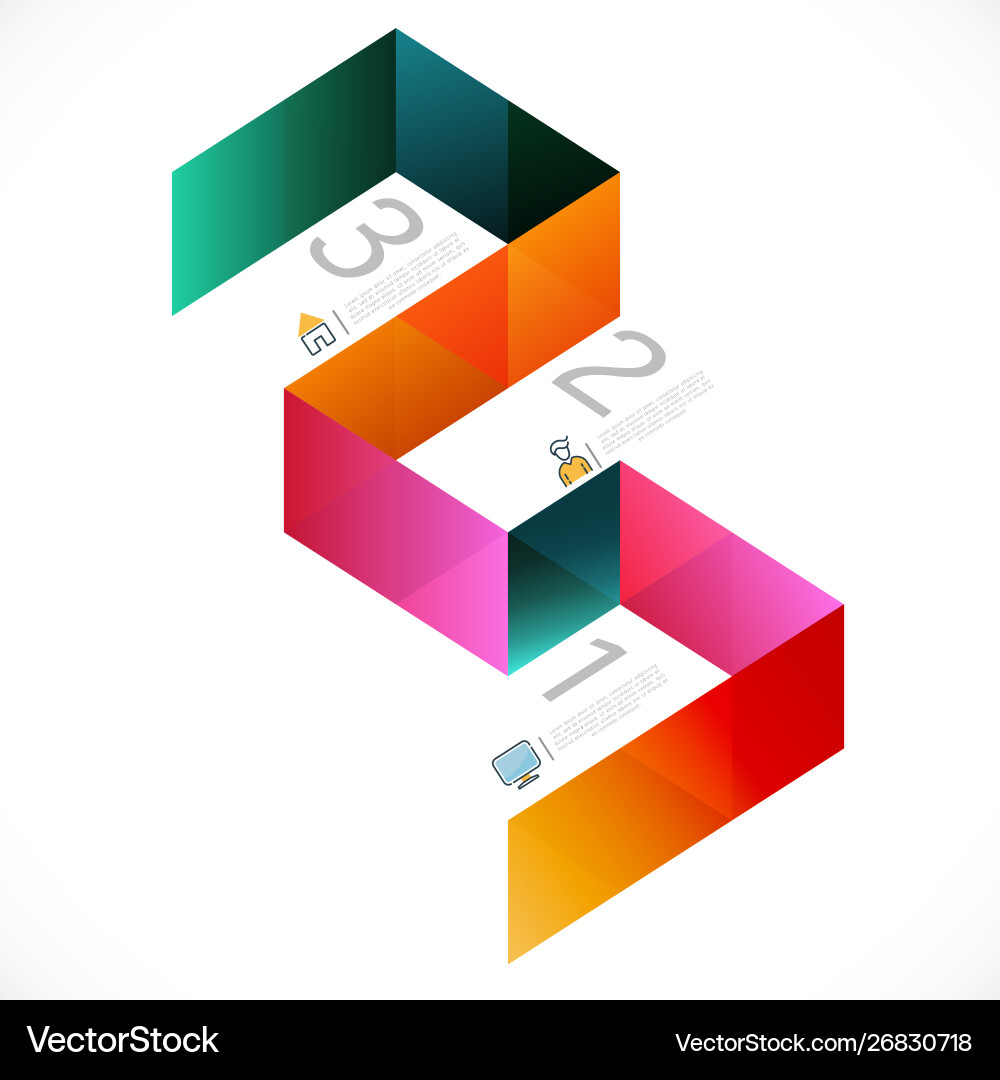 Modern infographics with overlapping and colorful Modern infographics with overlapping and colorful vector image