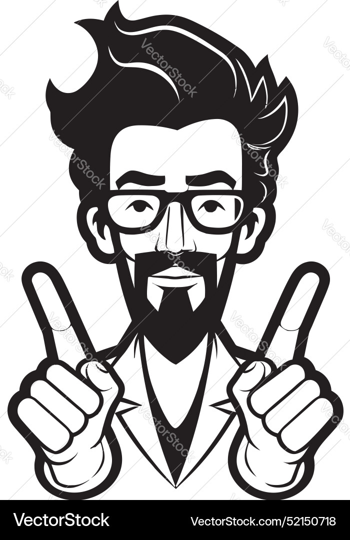Playful pointer finger symbolic icon Playful pointer finger symbolic icon Vector Image