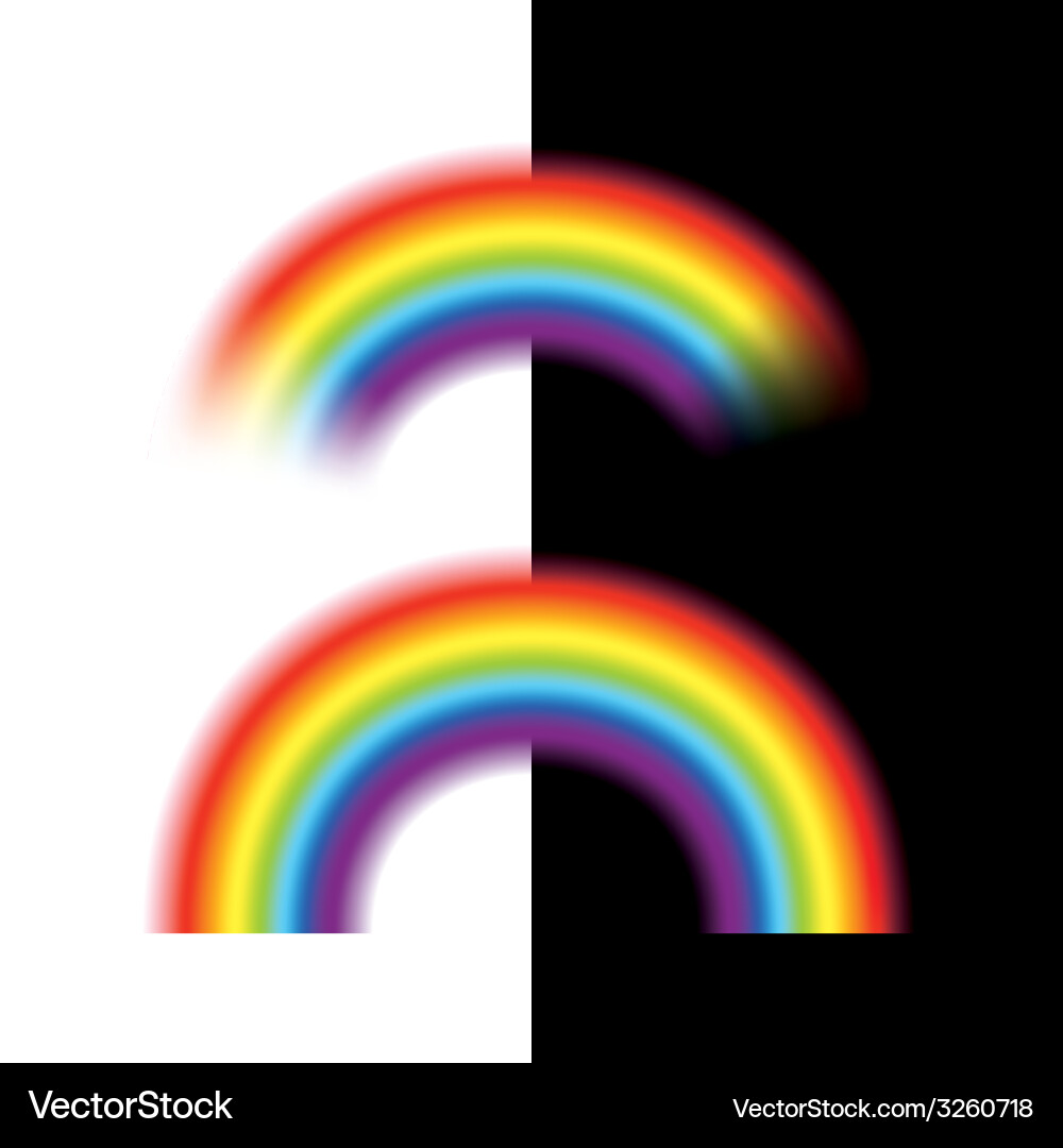 Rainbow isolated Royalty Free Vector Image - VectorStock